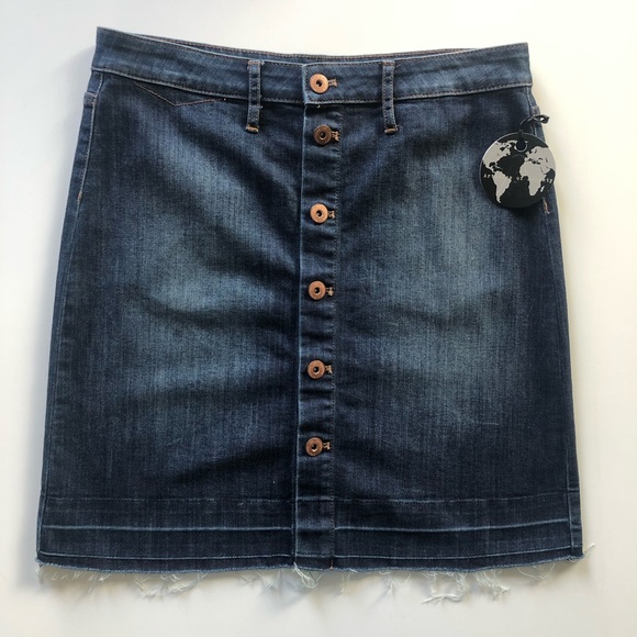 NWT Articles of Society Sally Denim Button Skirt - Picture 2 of 9